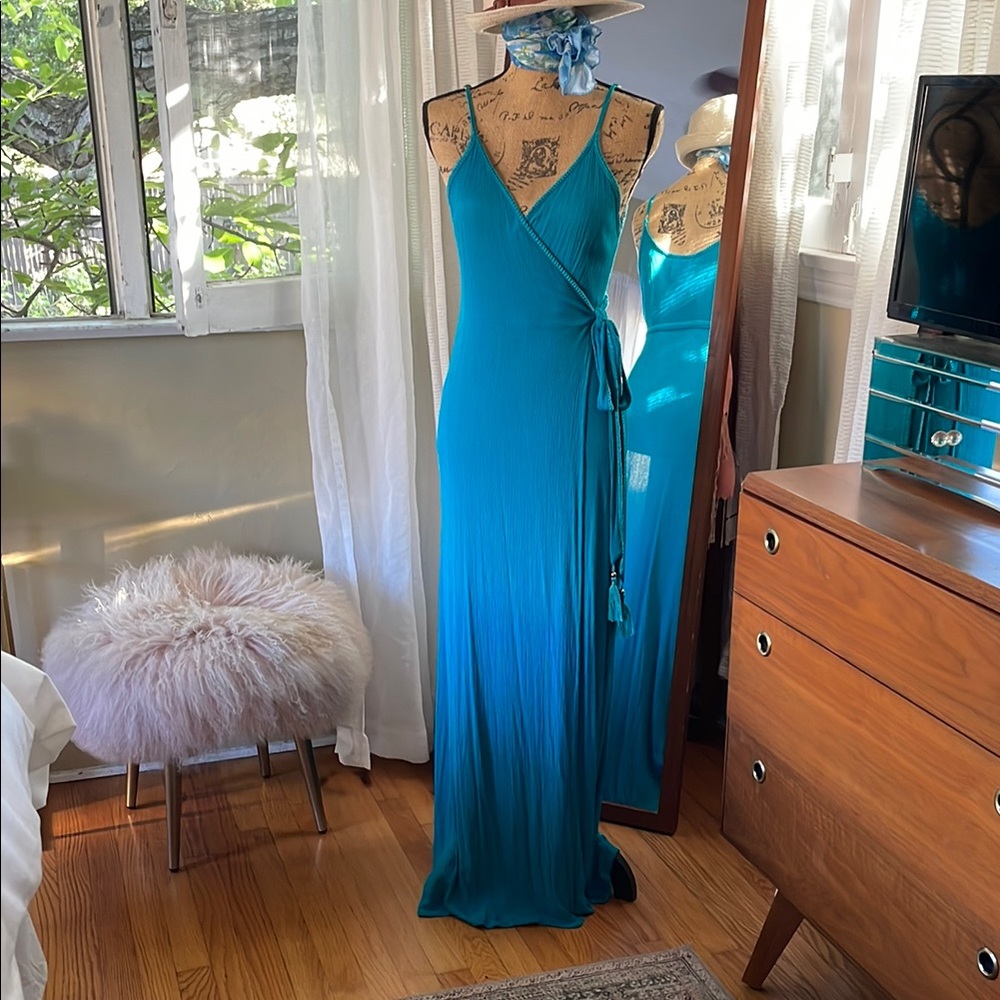 Trina Turk Blue Maxi dress with spaghetti straps